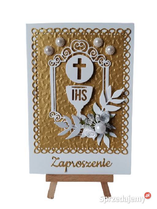 Zaproszenia Komunia Uniwersalne Kielich Z Hostią Poznań