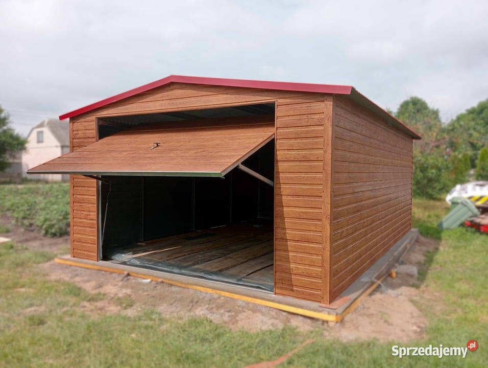 Garaż blaszany drewnopodobny 4x5 Garaż PREMIUM Gdańsk