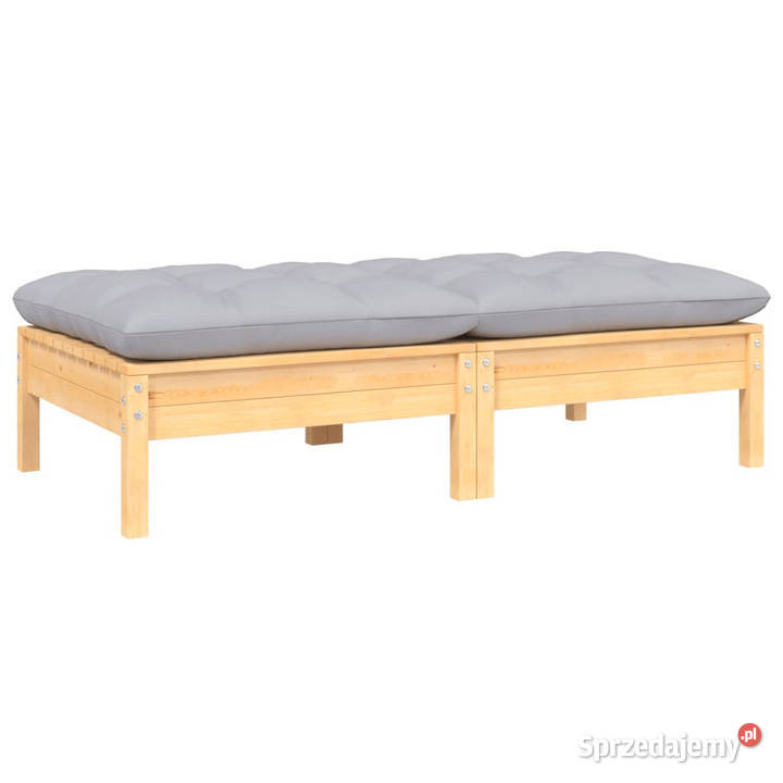 2osobowa sofa ogrodowa z szarymi poduszkami Warszawa sprzedam