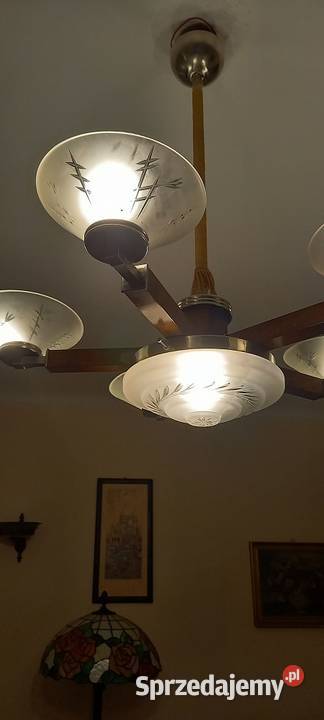 Pięcioramienny żyrandol w stylu Art Deco Skierniewice