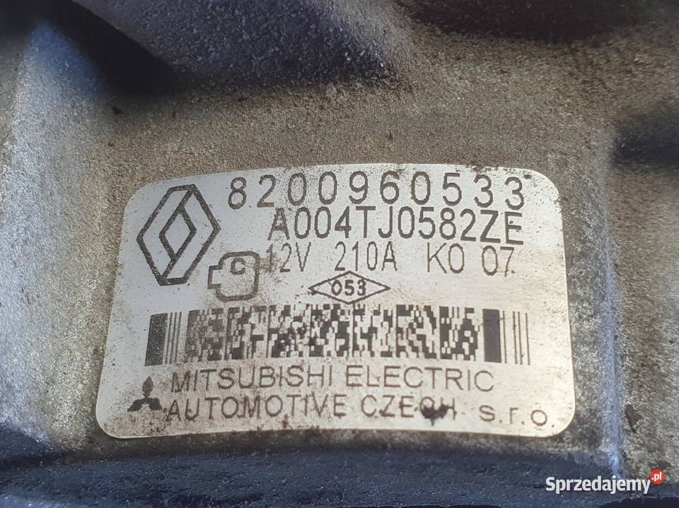 Renault Megane III Scenic III 15 DCI ALTERNATOR Układ elektryczny silnika Janów