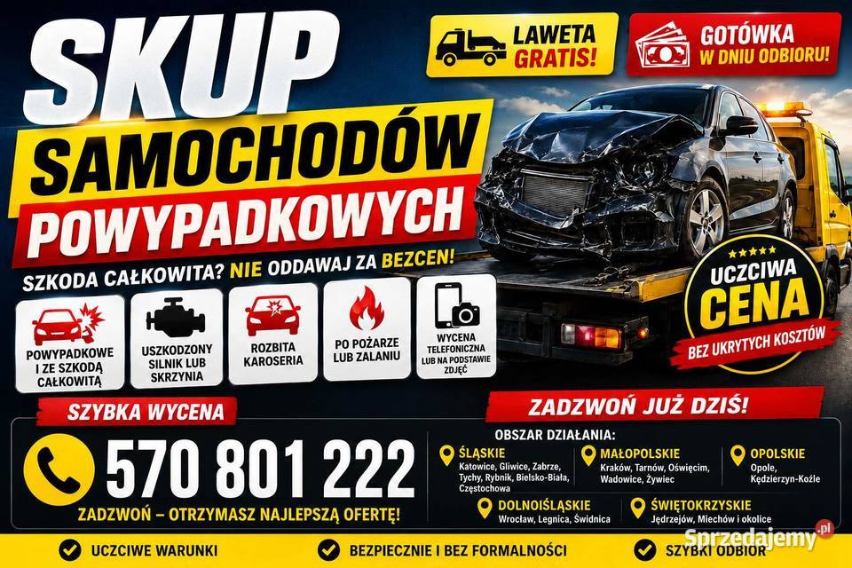 Skup aut powypadkowych Skup samochodów Kraków