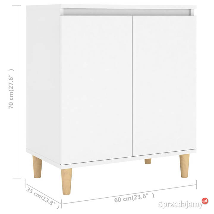 Szafka z drewnianymi nóżkami biała 60x35x70 Warszawa