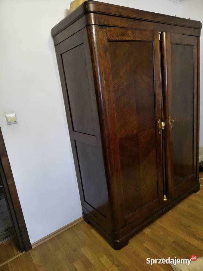 Piękna antyczna szafa dębowa 142cm