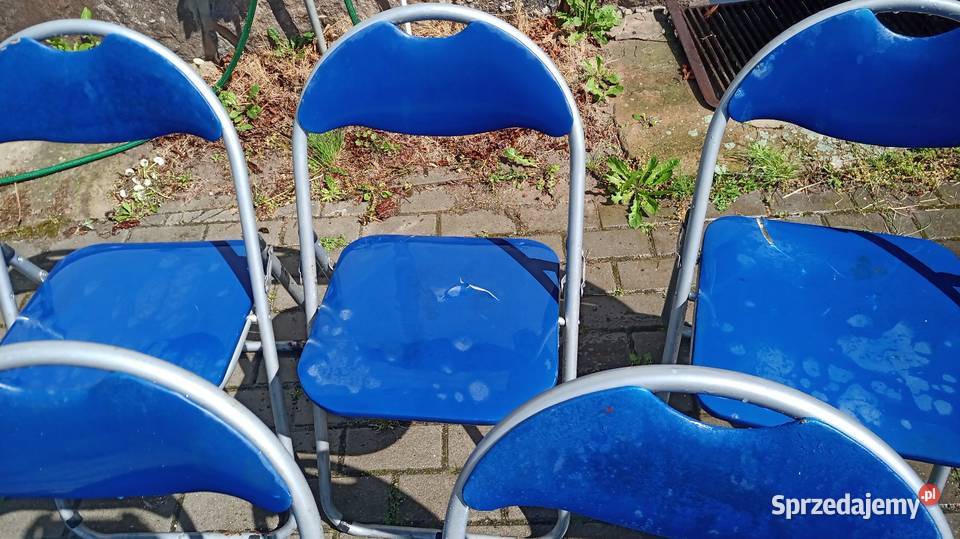 Krzesło krzesła składane metalowe ogrodowe kujawsko-pomorskie Tonowo