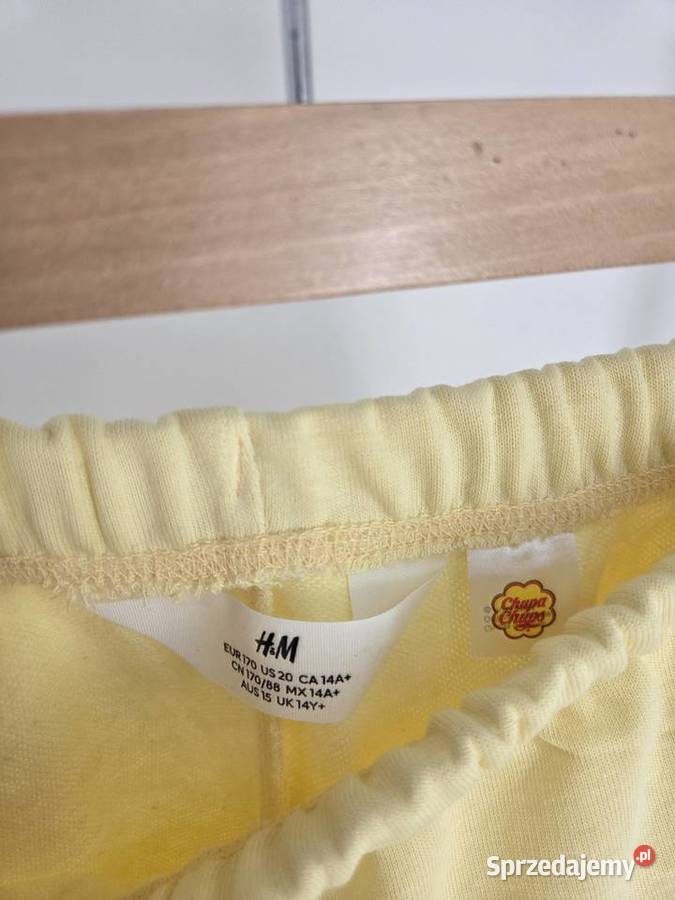 Żółte dresowe shorty spodenki Chupa Chups dziewczynka Liszki