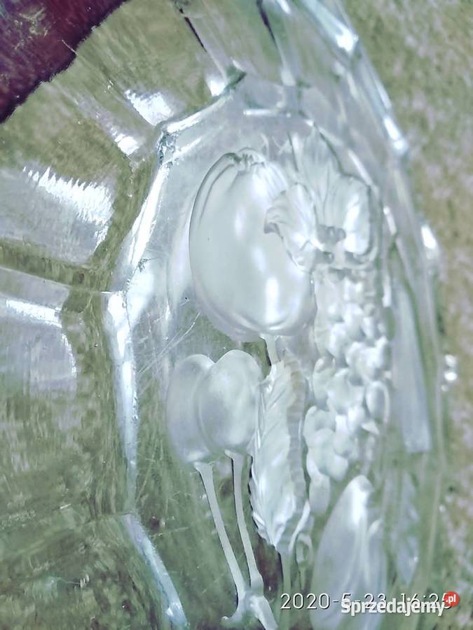 patera talerz stara huta szkła hortensja sprzedam