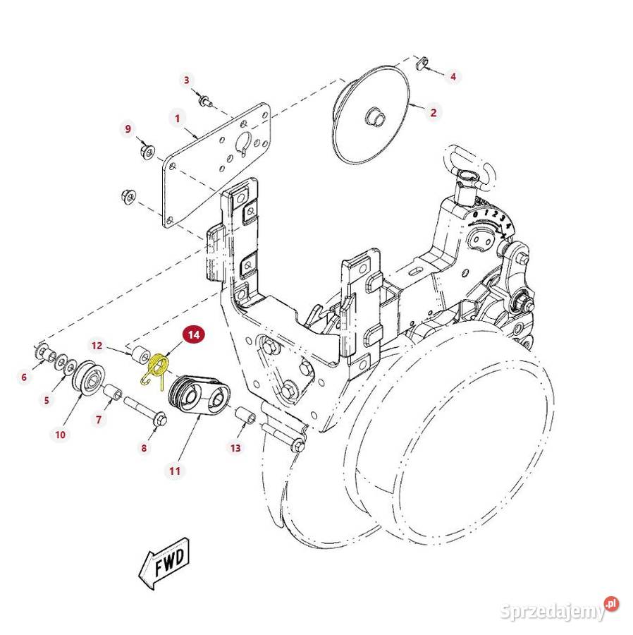 Sprężyna skrętna Massey Ferguson 700736526 Białystok sprzedam
