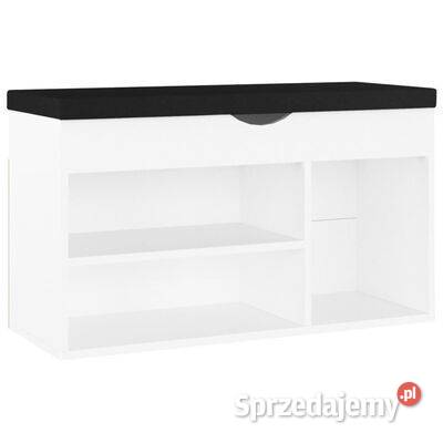 vidaXL Ławka na buty z poduszką biała 80x30x47 Warszawa