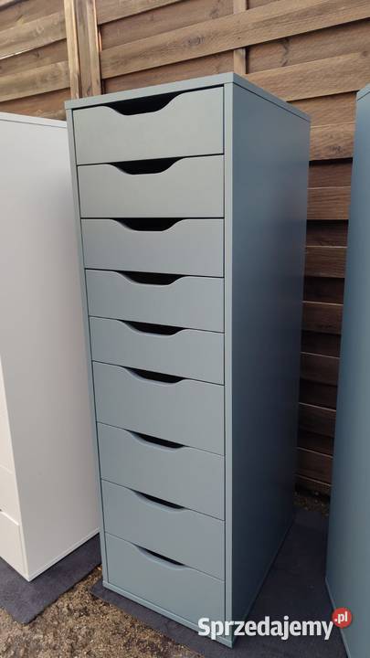 Komoda IKEA Alex wysoka szaroniebieska biała Warszawa