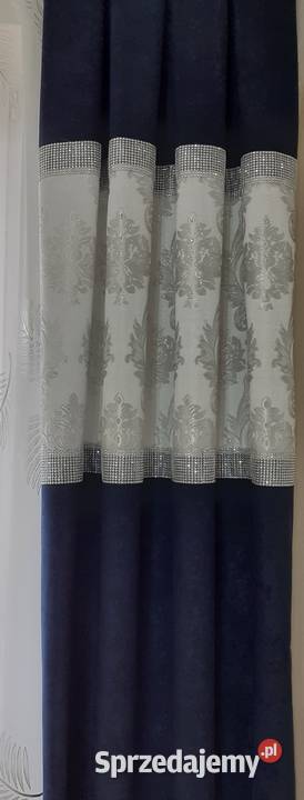 Zasłony pluszowe granatowe Mława