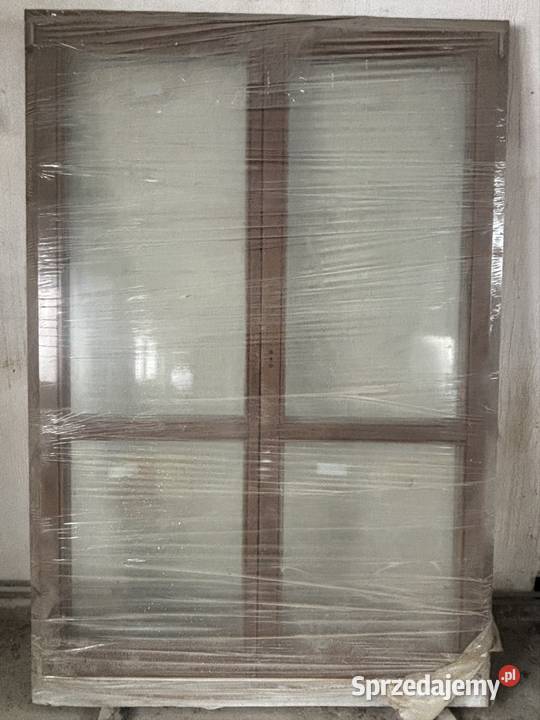 Okno balkonowe 220 x 150 drewniane