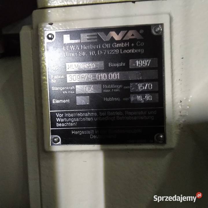 Urządzenie do dozowania Velcorinu LEWA DA9 Wschowa