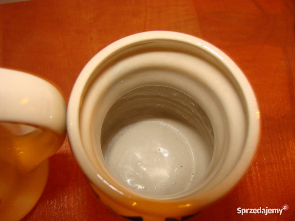 Bolesłąwiec fajansowy dzbanek wazonik Pruszcz Gdański