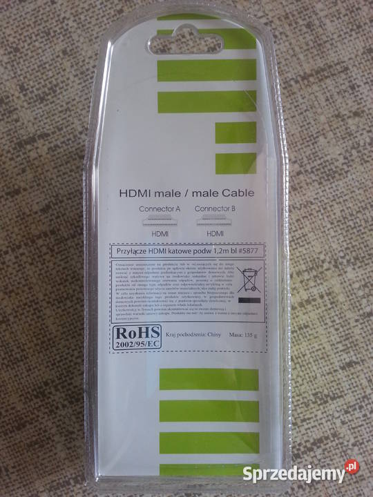 Nowy nieużywany Kabel przyłącze HDMI kątowy Bytom