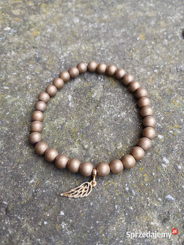 Bransoletka z Hematytu złotego matowego 6mm świętokrzyskie Kielce