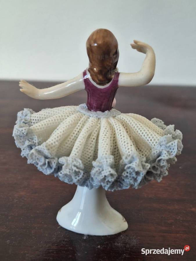 Figurka porcelanowa Dresden koronkowa dama Gdańsk