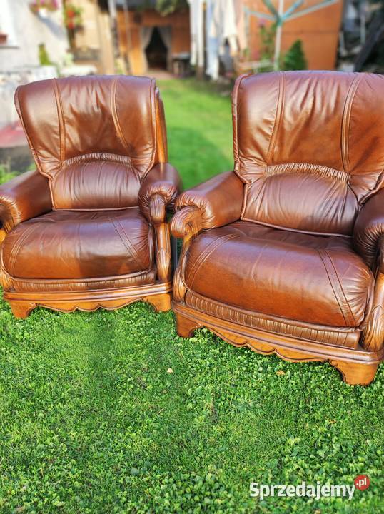 Komplet wypoczynkowy skórzanej 3 1 1 Łagiewniki