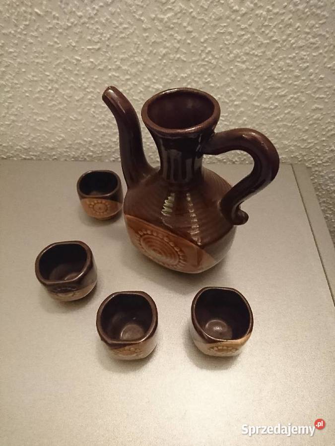 Karafka i kieliszki bułgarska ceramika Warszawa sprzedam