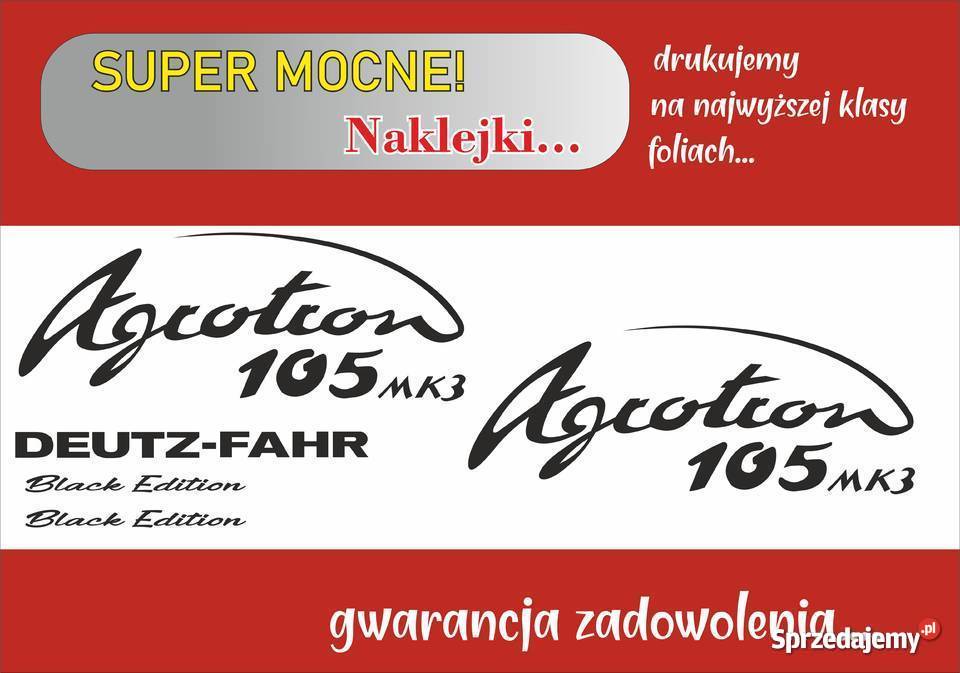 naklejki deutz agrotron 105 blackedition