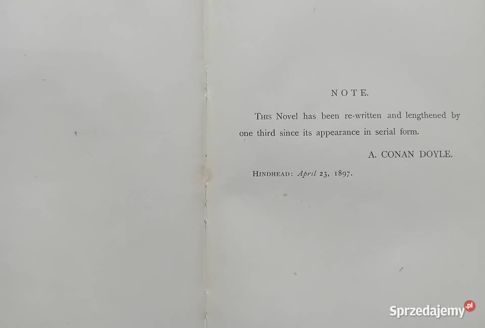 Arthur Conan Doyle Uncle Bernac Tauchnitz wielkopolskie Koźminek