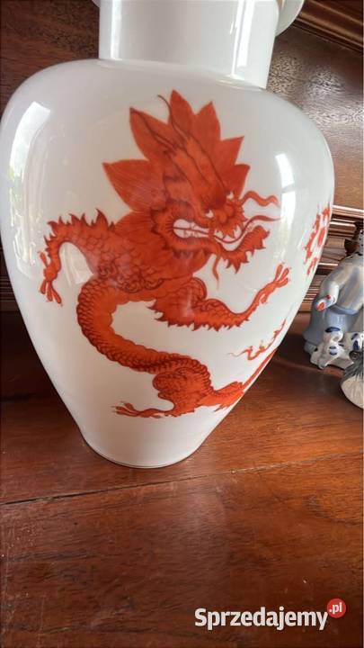 Amfora Meissen Czerwony Smok Ming Red Dragon Gdańsk