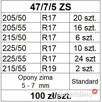 Opony używane zimowe hurt pakiety Samochodowe łódzkie Sulejów sprzedam