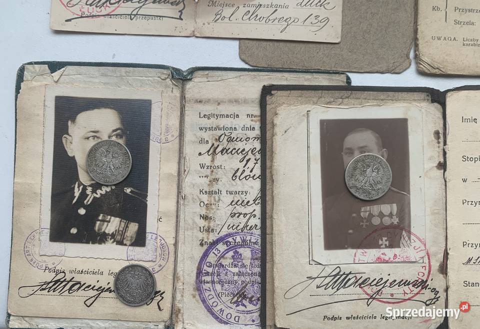 Kresy Dokumenty wojskowe Równe Łuck Antykwariat Łowicz