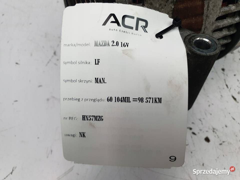 ALTERNATOR Mazda 6 II GH 20 16V A2TJ0391B 100A Chełm