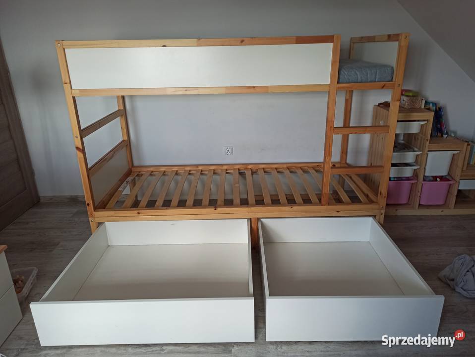 Łóżko piętrowe IKEA KURA 1 materac duże szuflady Kielce