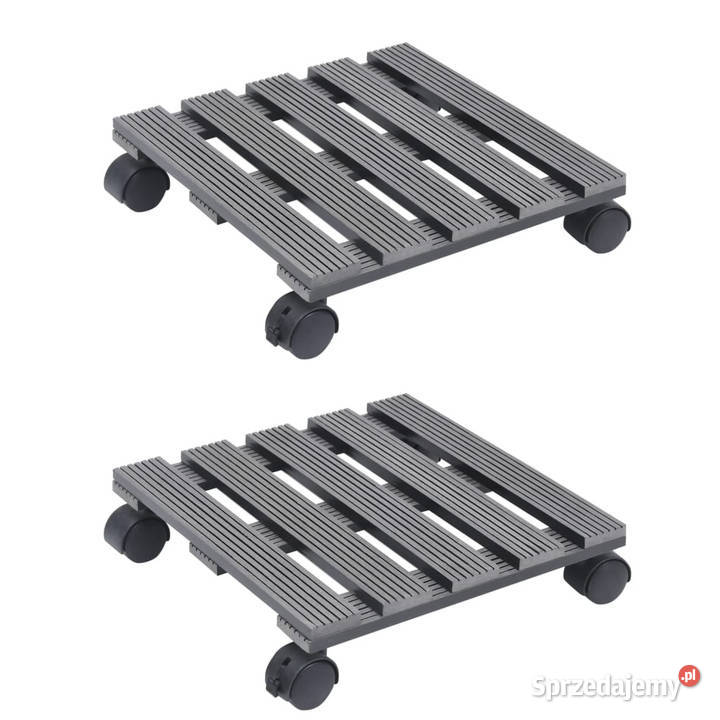 Stojaki na kółkach pod donice 2 szare 30x30x75 Warszawa