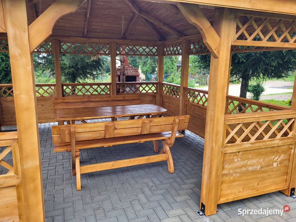 Ławki i stolik komplet mebli ogrodowych Częstochowa