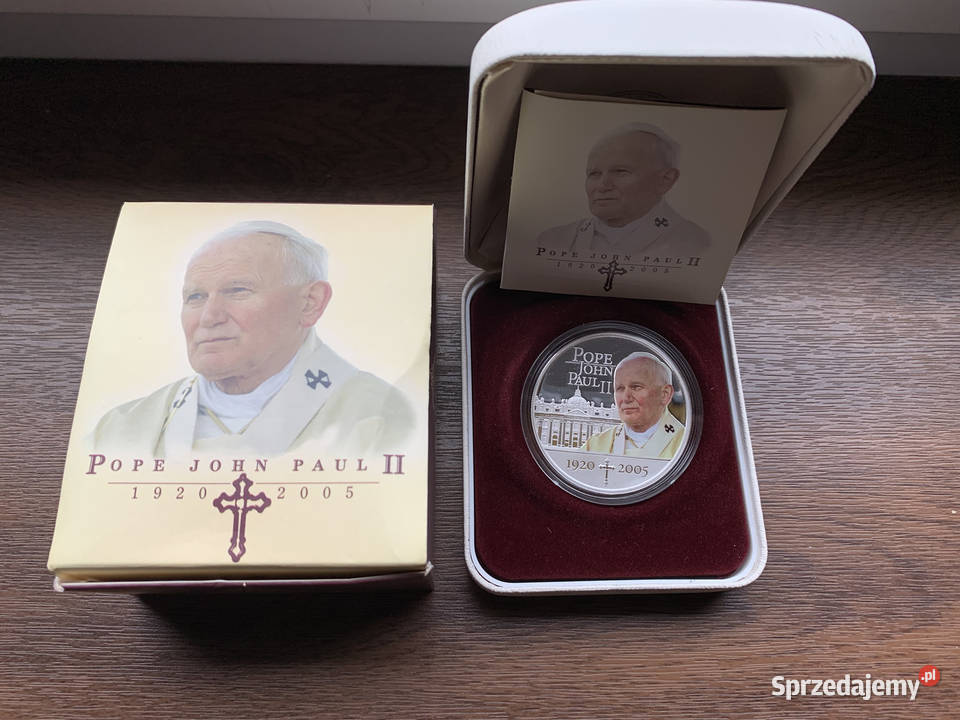 Jan Paweł II moneta kolekcjonerska Antyki, Sztuka, Kolekcje Zgierz