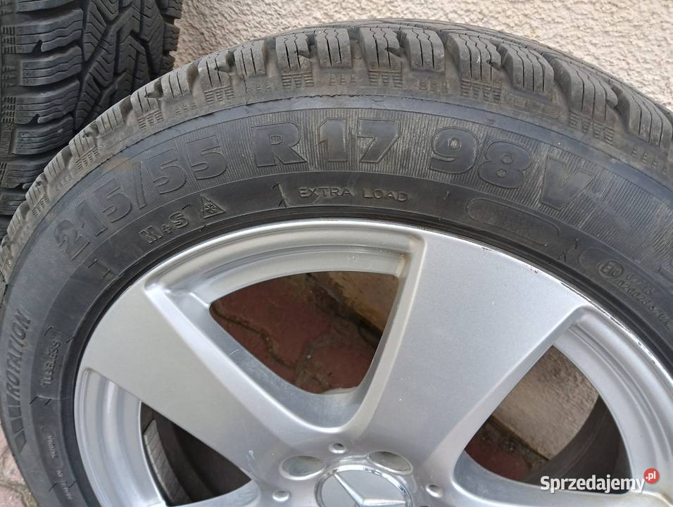 Koła 17 5 x 112 opony 21555R 17 Mercedes B A Rzeszów sprzedam