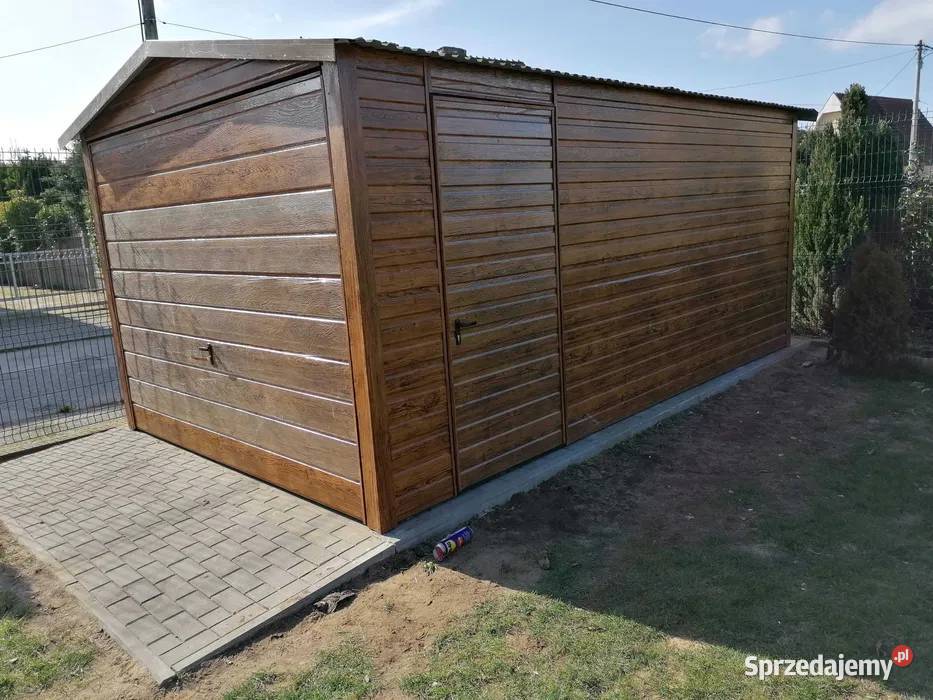 Biały GRAFIT Garaż Blaszany Dwuspadowy z lubelskie Zamość