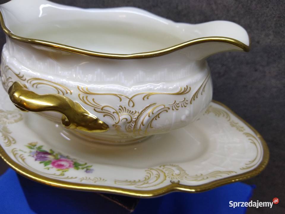 Sosjerka Rosenthal Sanssouci Diplomat ecru złoto Porcelana i szkło Porcelana i szkło Kalisz