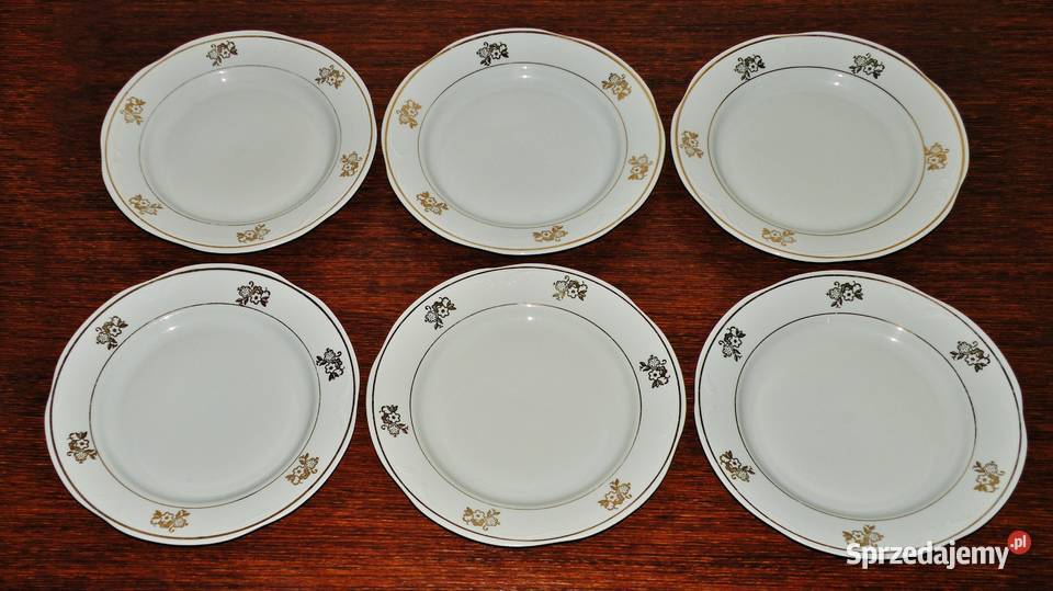 6 talerzy obiadowych płaskich Porcelana Włcławek Porcelana i szkło Antyki, Sztuka, Kolekcje kujawsko-pomorskie Bydgoszcz