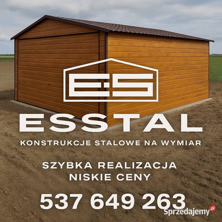 Garaż Blaszany Ocynkowany z zadaszeniem bocznym Jarosław