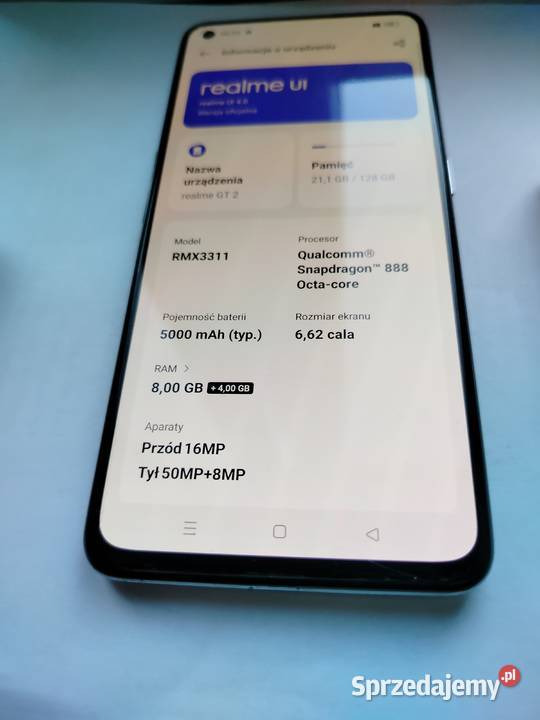 Realme GT 2 5G Biały Stan łódzkie sprzedam