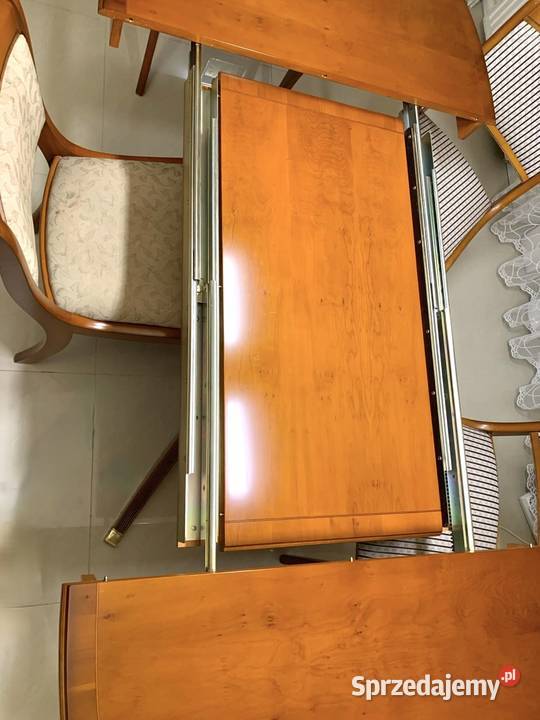 Antyk masywny owalny stół rozkładany drewniany Warzymice