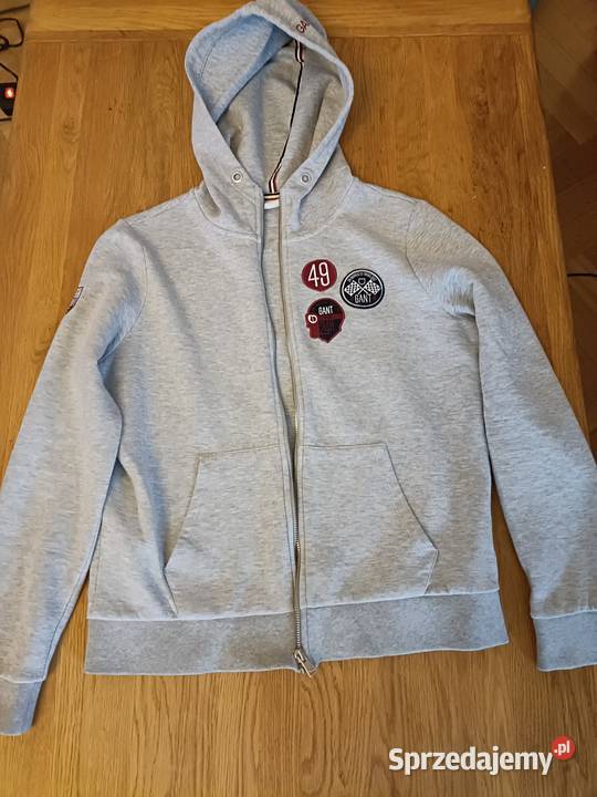 Piękna damska bluza GANT Le Mans z kapturem i biały Warszawa