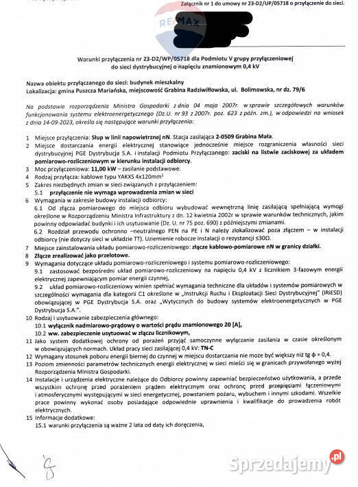 W połowie ogrodzona działka sprzedam