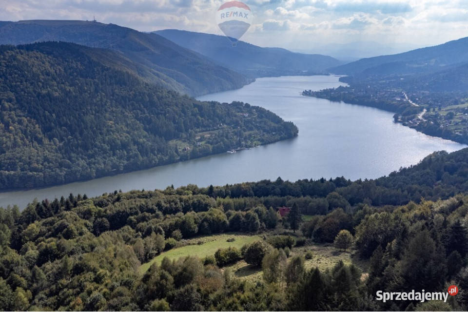 Wyjątkowa działka z panoramą gór i jeziora polna śląskie Międzybrodzie Bialskie sprzedam