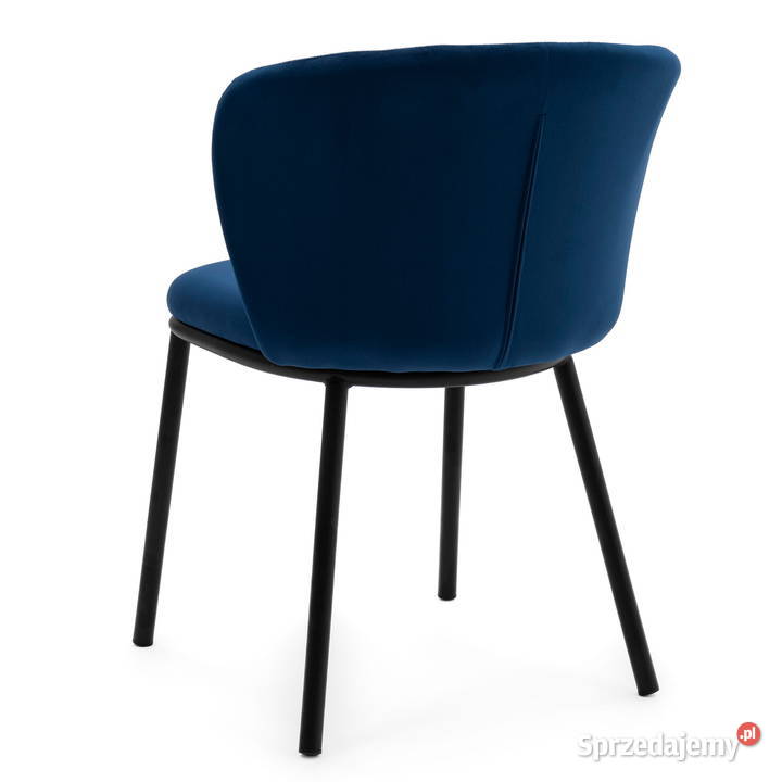 Granatowe Krzesło Tapicerowane Bari Wysyłka 24H Tarchały Małe sprzedam