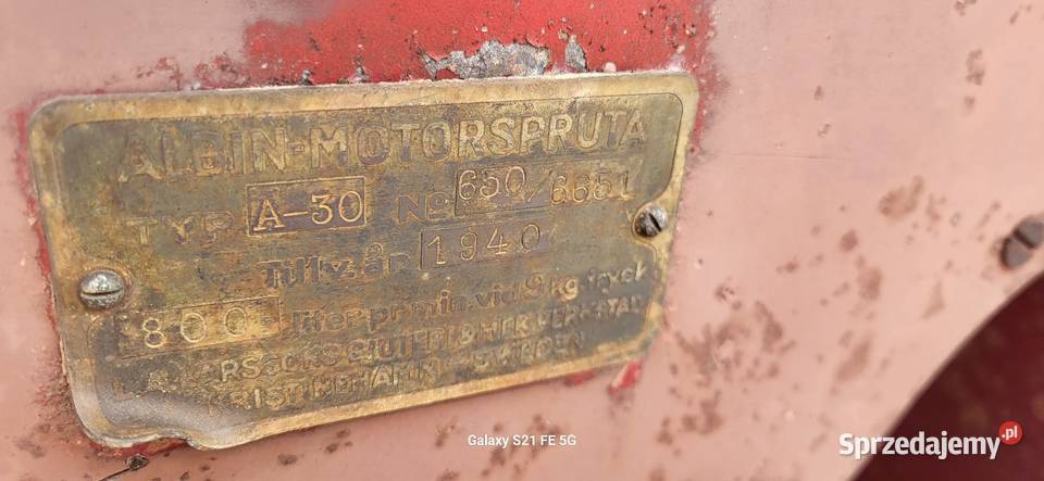 Motopompa z 1940 roku Rozprza