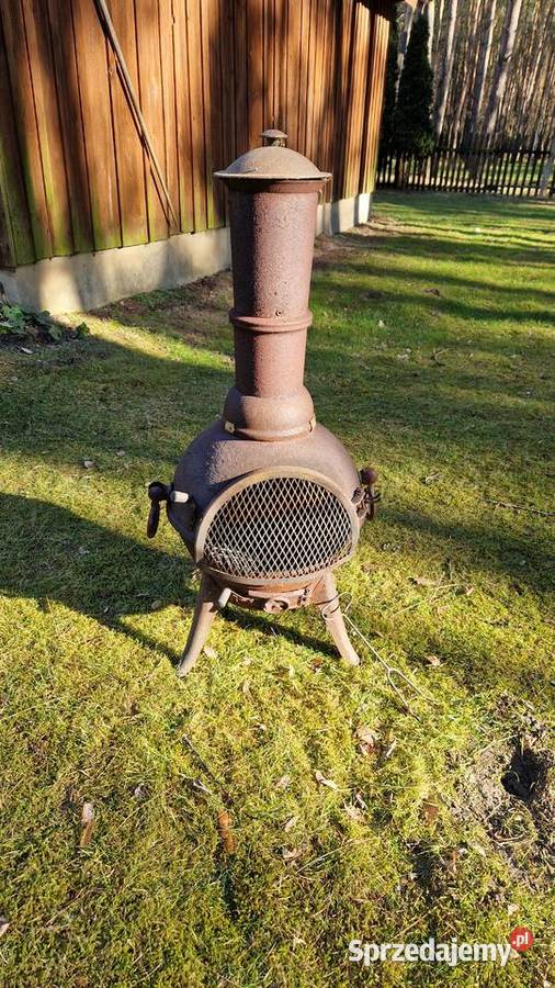 Ogrzewacz ogrodowy kominek tarasowy żeliwny