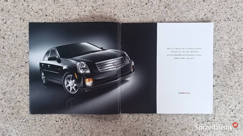 Cadillac CTS Business edition Prospekt Rok wydania 2005 Bytom