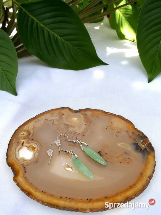 Kolczyki z AWENTURYNU awenturyn sopelki 1263