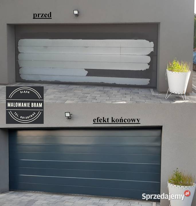 Malowanie BRAMA garażowa RENOWACJA serwis Serwis bram Wrocław