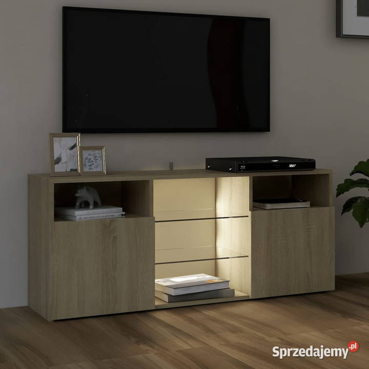 Szafka TV z oświetleniem LED dąb sonoma Warszawa